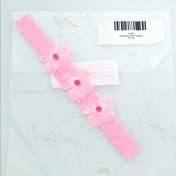 Mooncakes Baby Pink Eternity Petal Baby Girl Head Band - Picture 2 of 2
